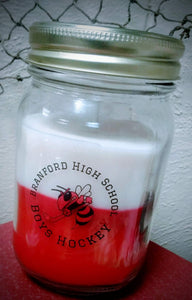 Branford High School Boys Hockey Team Candle